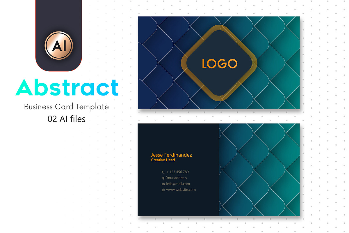 Abstract Business Card Template - 14, a Business Card Template by M6 Gallery