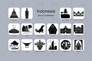 Indonesia landmark icons (16x), an Icon by Artefy's Graphic Bar (Thumbnail 2 of 2)