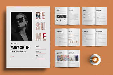 Resume Booklet Template, a Resume Template by ContestDesign