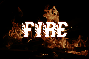 Gofired Burning - Fire Typeface Font