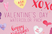 Watercolor Valentine's Day Pack, an Illustration by R.Ewers Designs (Thumbnail 1 of 4)