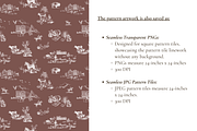 Western Toile de Jouy Pattern, a Background Graphic by Hughes Studio (Thumbnail 6 of 8)