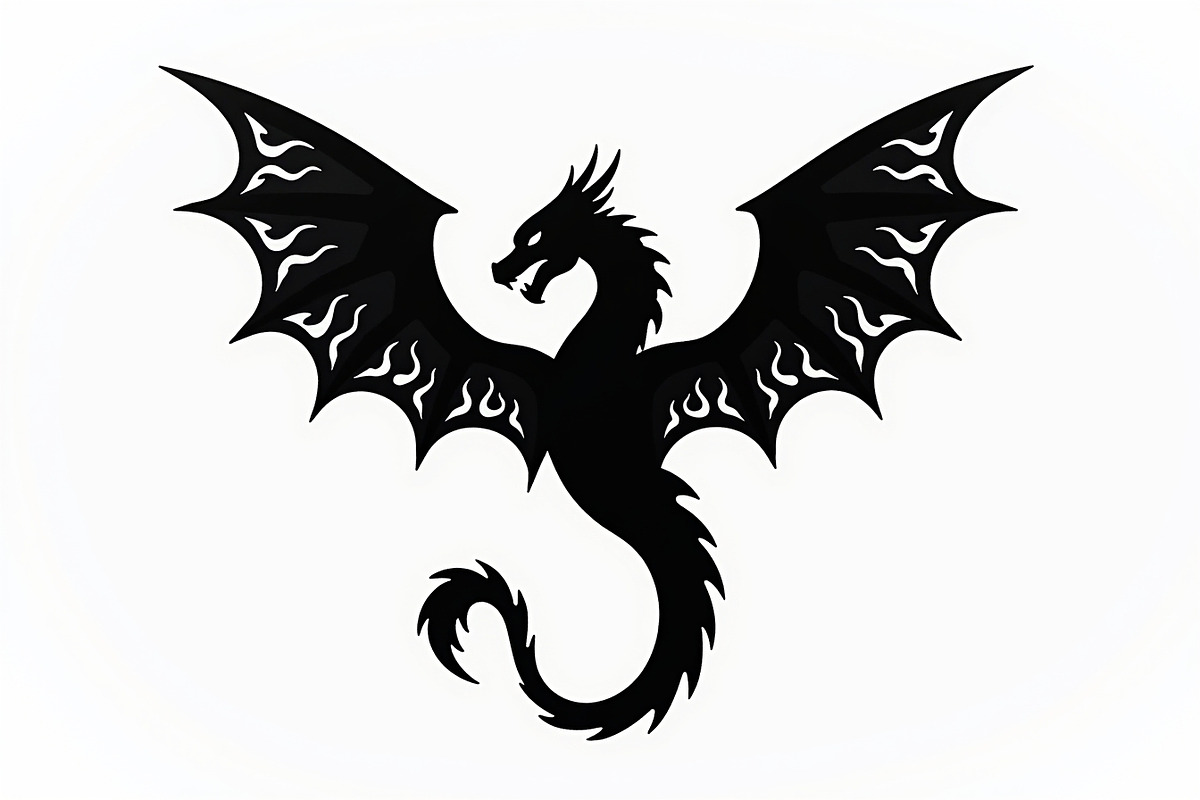 Ornate Heraldic Dragon Emblem, an Illustration by Creativeshirt (Photo 6 of 9)