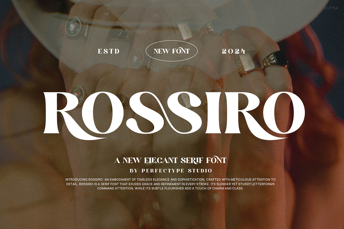 Rossiro Elegant Ligature Serif Font, a Serif Font by Perfectype (Photo 1 of 8)