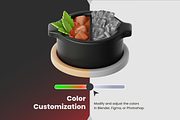 3D Asian Food Icon Set, a Food & Drink 3D Model by Flat Icons (Thumbnail 4 of 8)