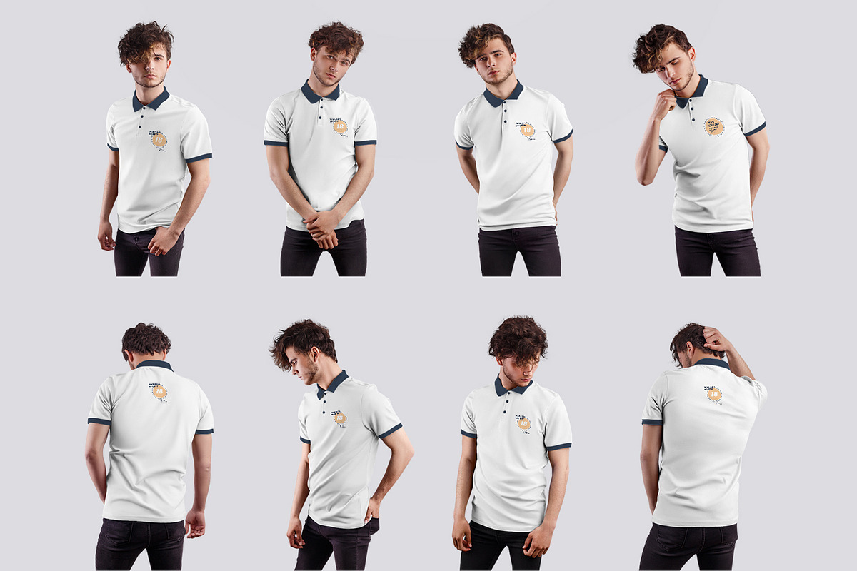 24 Polo Men Mockup (Collection #4), a Shirt Mockup by Grow Design Craft Studio (Photo 2 of 7)