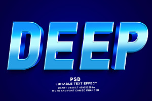 PSD Deep 3d Editable Text Effect