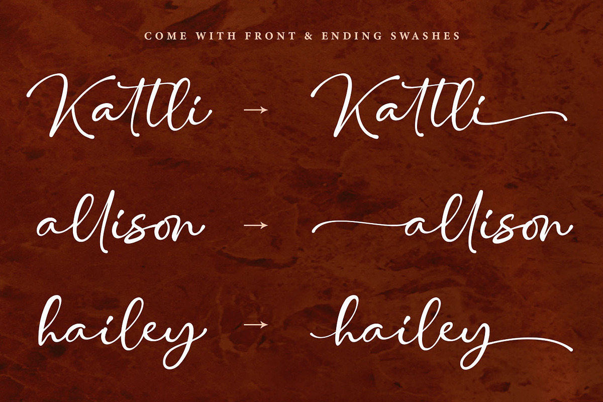 SALE Miguella Charlotte, a Script Font by Kotak Kuning Studio (Photo 7 of 10)