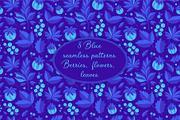 Blue vector seamless patterns, a Pattern Graphic by LartGraphics (Thumbnail 1 of 6)