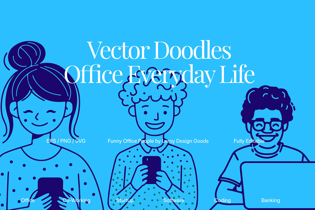 Vector Doodles Office Everyday Life, a Graphic by LEROY Design (Photo 2 of 5)