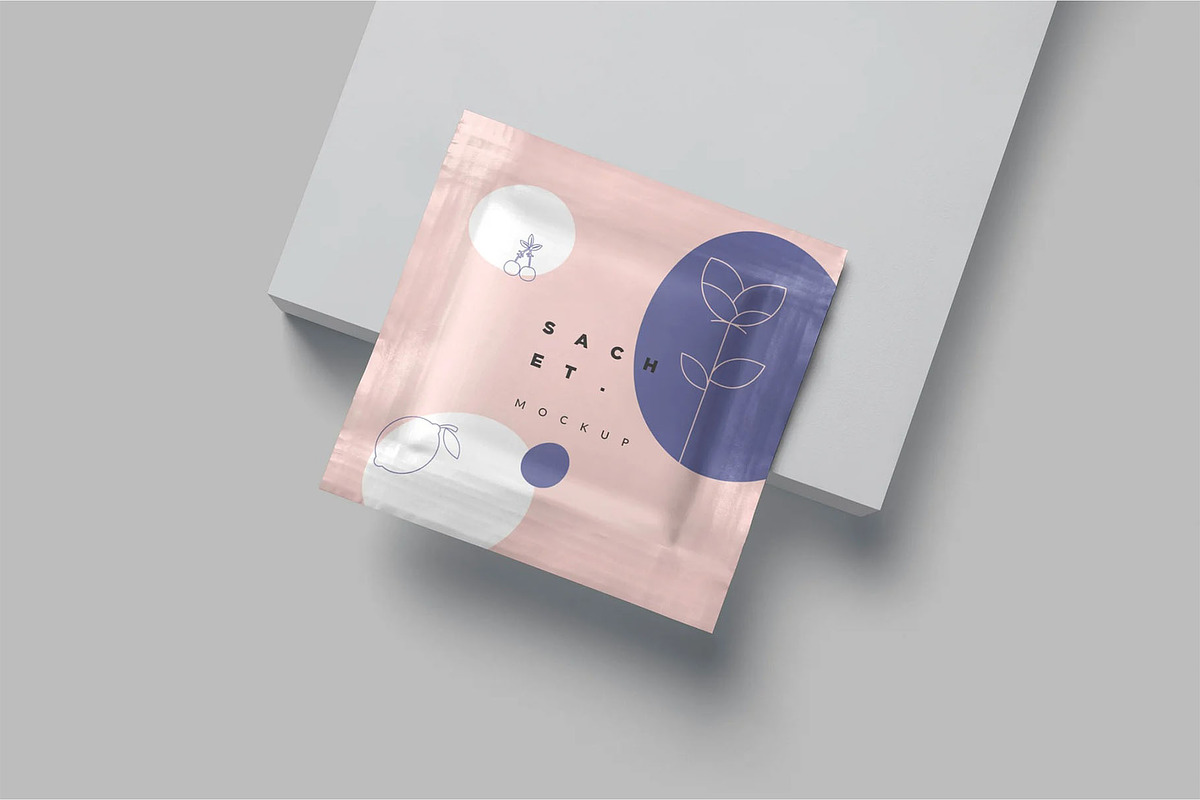 Sachet Mockup, a Packaging Mockup by megostudi0 (Photo 3 of 7)