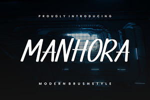 Manhora Modern Brush Font Style.