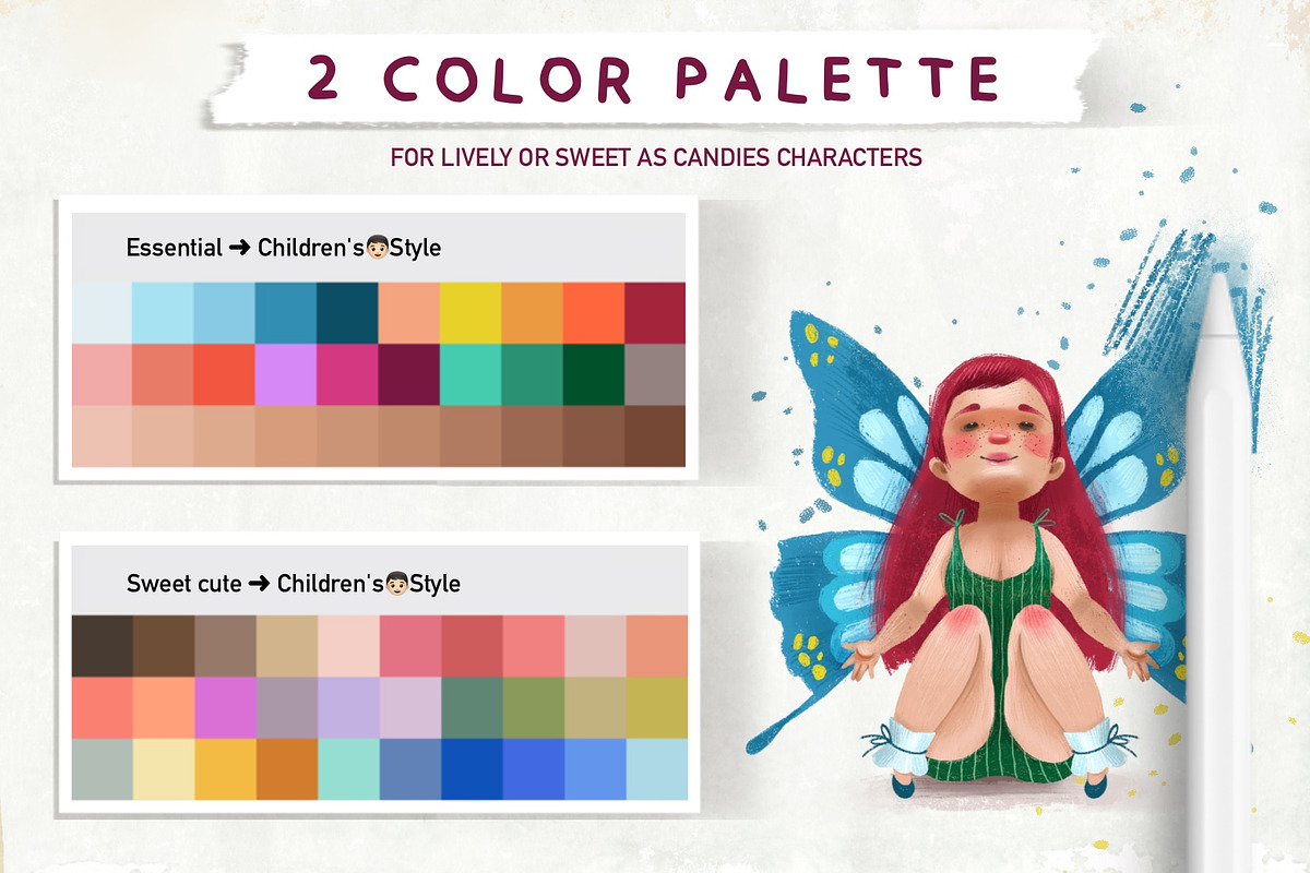 Procreate Children's Character Kit, a Brush Add-On by Rosangela Curti (Photo 12 of 16)