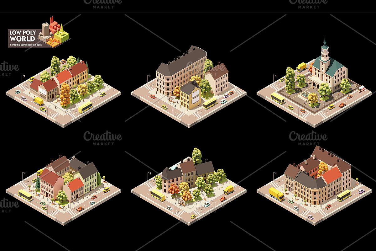 Vector isometric world map elements, an Object Illustration by tele52 (Photo 35 of 39)