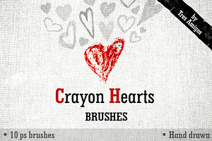 Crayon Hearts PS brushes + 2patterns