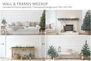 CHRISTMAS TIME Wall&Frame Mockups, a Household Mockup by MyHomeMockups (Thumbnail 1 of 12)