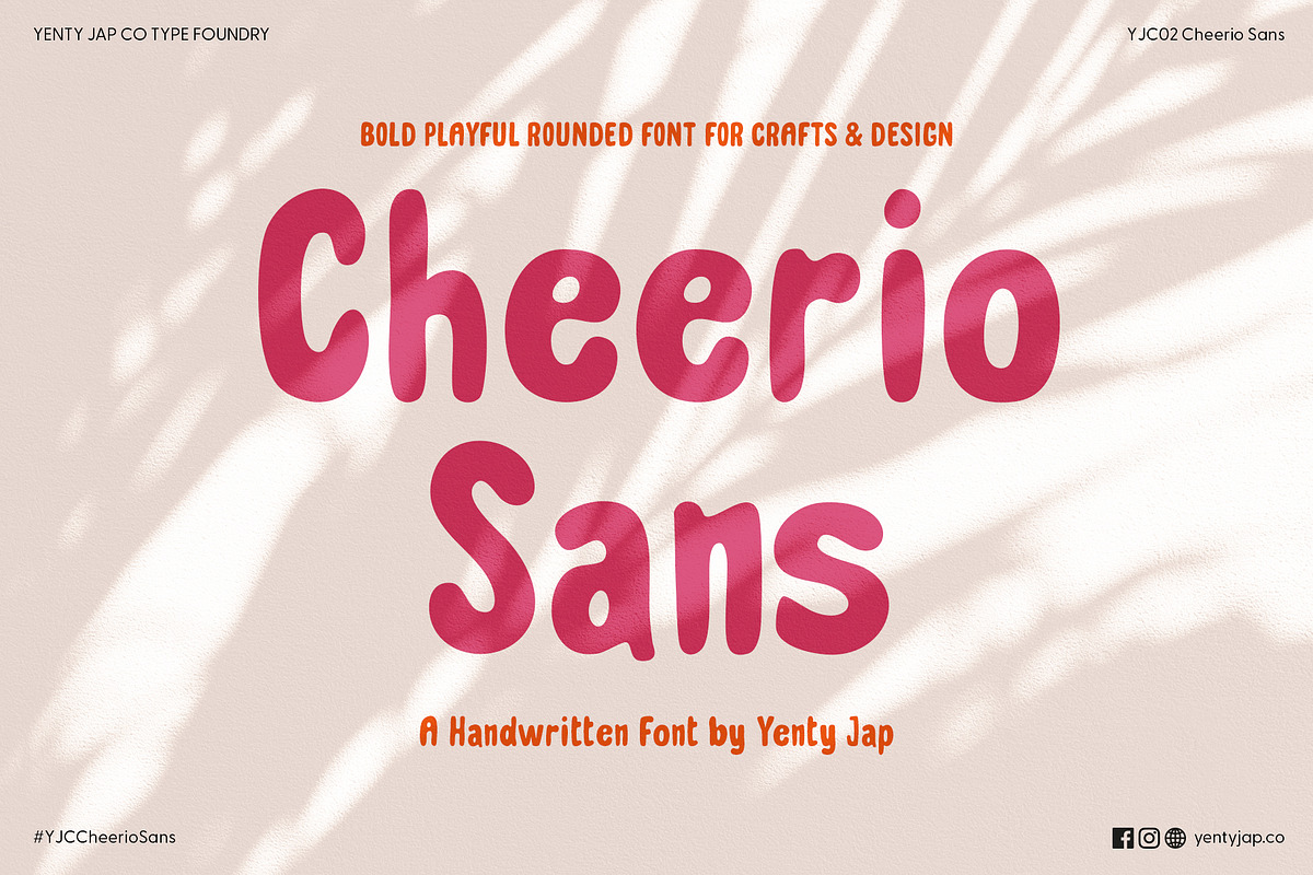 YJC Cheerio Sans, a Handwritten Font by YENTY JAP CO (Photo 1 of 11)