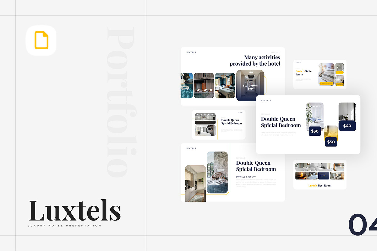 Luxtels – Hotel Google Slides, a Presentation Template by Ermedia Studio (Photo 5 of 8)