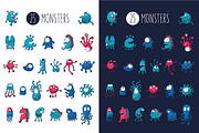 Monster set, an Illustration by YuliaBiser (Thumbnail 6 of 6)