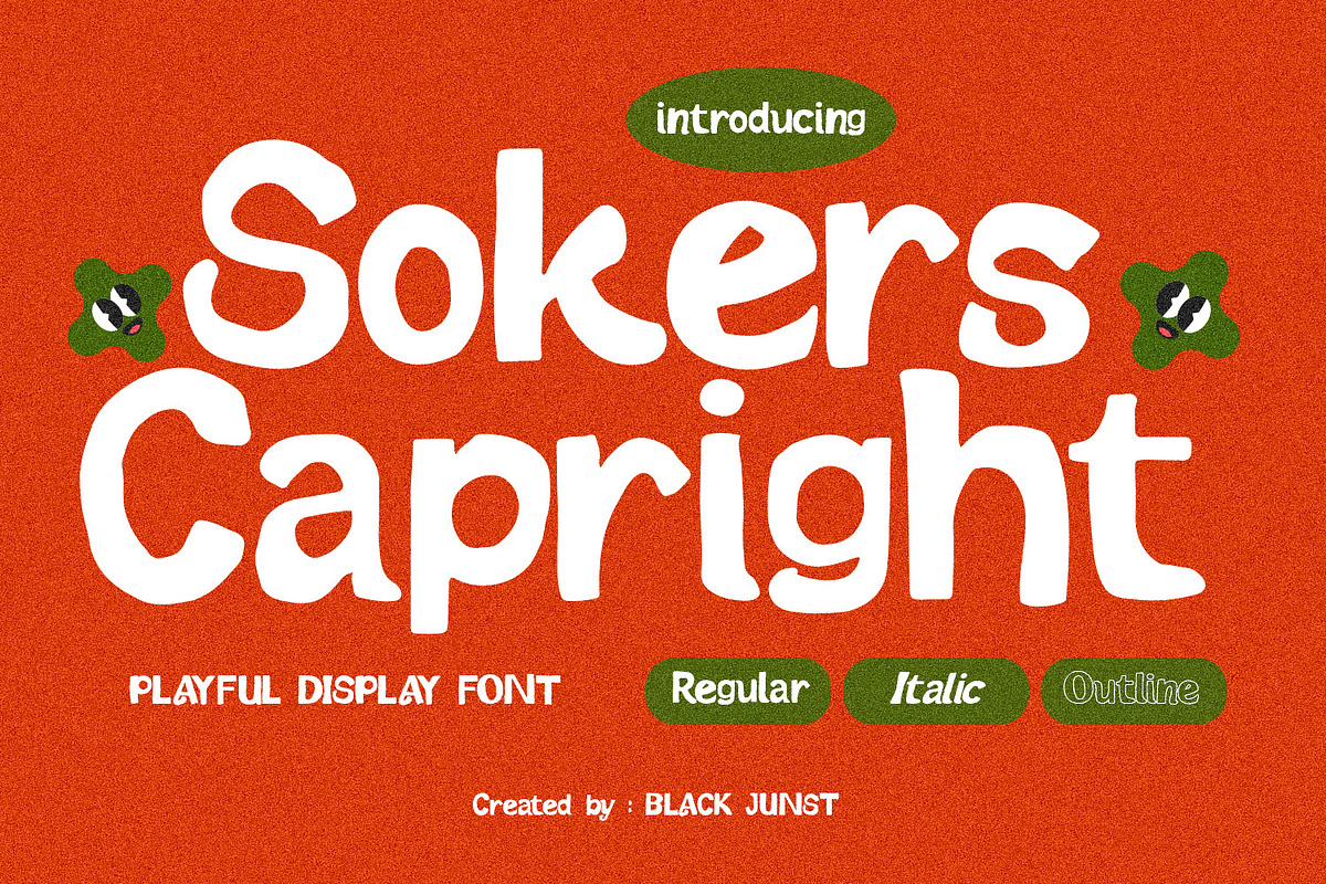 Sokers Capright – Playful Font, a Sans Serif Font by Black Junst (Photo 1 of 10)
