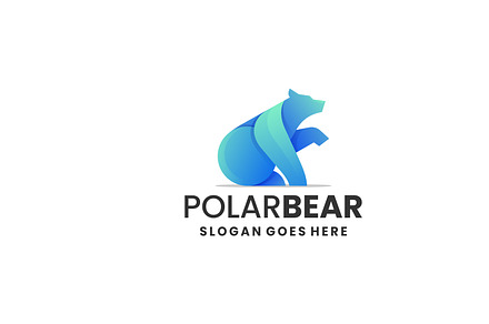 Logo  Polar Bear Gradient Colorful