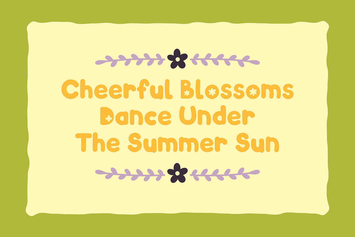 PetalPop – Summer Blossom Font, a Sans Serif Font by Huge Dream Studio (Photo 2 of 8)