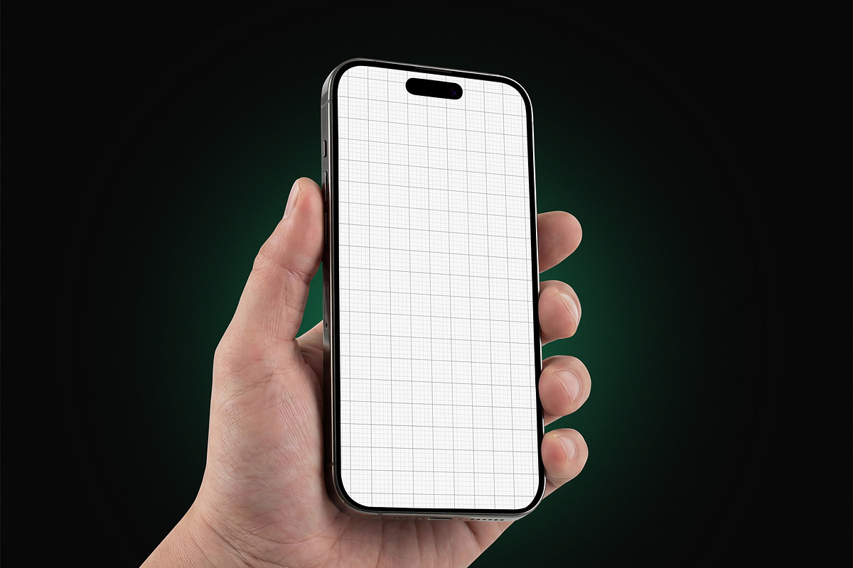 Smartphone Mockup with Dark Screen, an iPhone Mockup by graphypix (Photo 4 of 4)