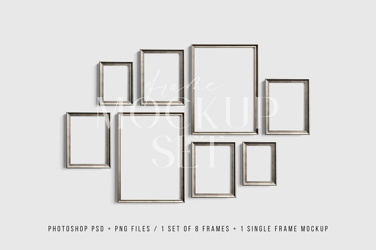 Gallery Wall Mockup Set of 8 | 14, a Product Mockup by DESIGN BY nube (Photo 1 of 8)
