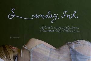 Sunday Ink - Soft Handwritten Script, a Script Font by Mneme