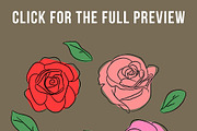Sketch Roses Clipart, an Illustration by The Digital Download Shop (Thumbnail 4 of 4)