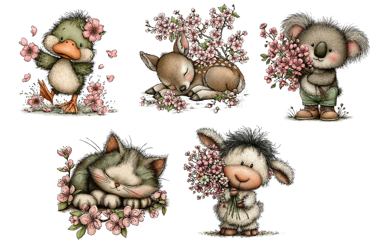 Whimsical Spring Animals Clipart, an Illustration by Dream Creation (Photo 7 of 7)