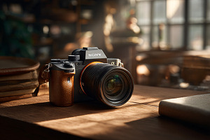 Professional Camera Wooden Table, a Beauty & Fashion Photo by shahsoft