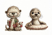 Whimsical summer seal Clipart, an Illustration by Designworld (Thumbnail 5 of 8)