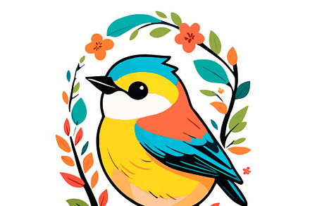 Cute little bird on the branch