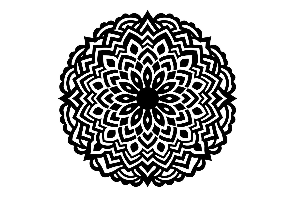 Mandala Floral Silhouette Bundle, an Object Graphic by hafijul (Photo 1 of 4)