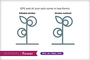 Minimal flower icons, an Outline Icon by Picture Window (Thumbnail 3 of 5)