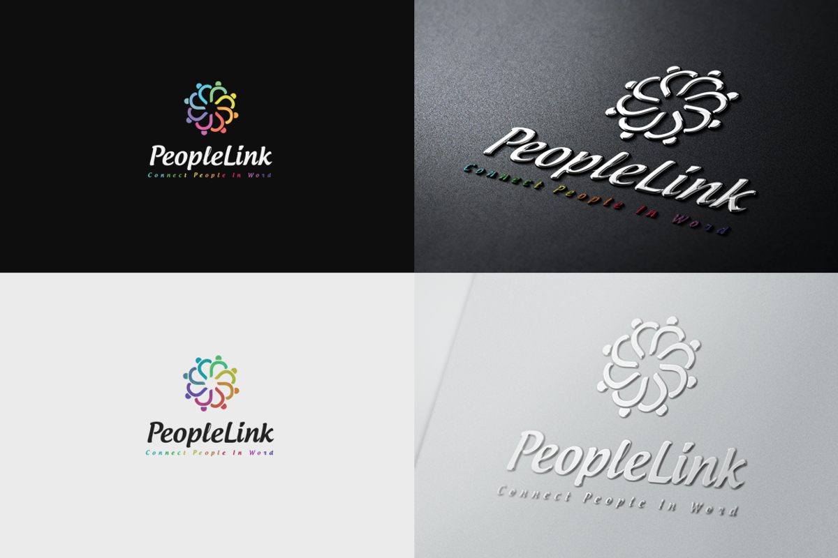 People Link Logo, a Branding & Logo Template by AlfianBrand