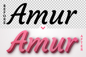 Amur Editable Text Effect