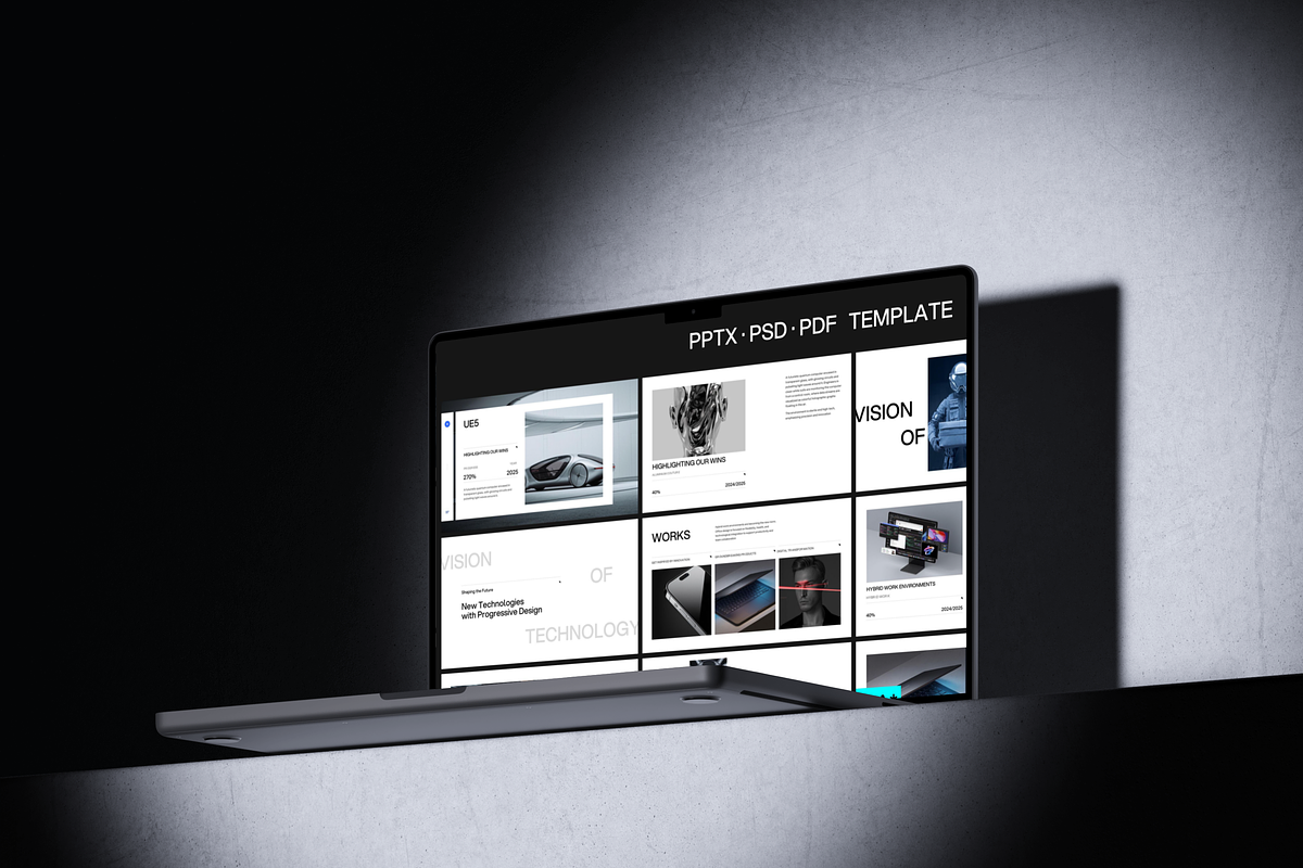 BLED Futuristic Minimalist Deck, a Presentation Template by Goashape Studio (Photo 10 of 10)