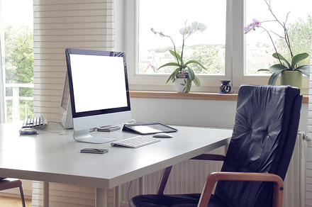 Home office containing study, business, and office