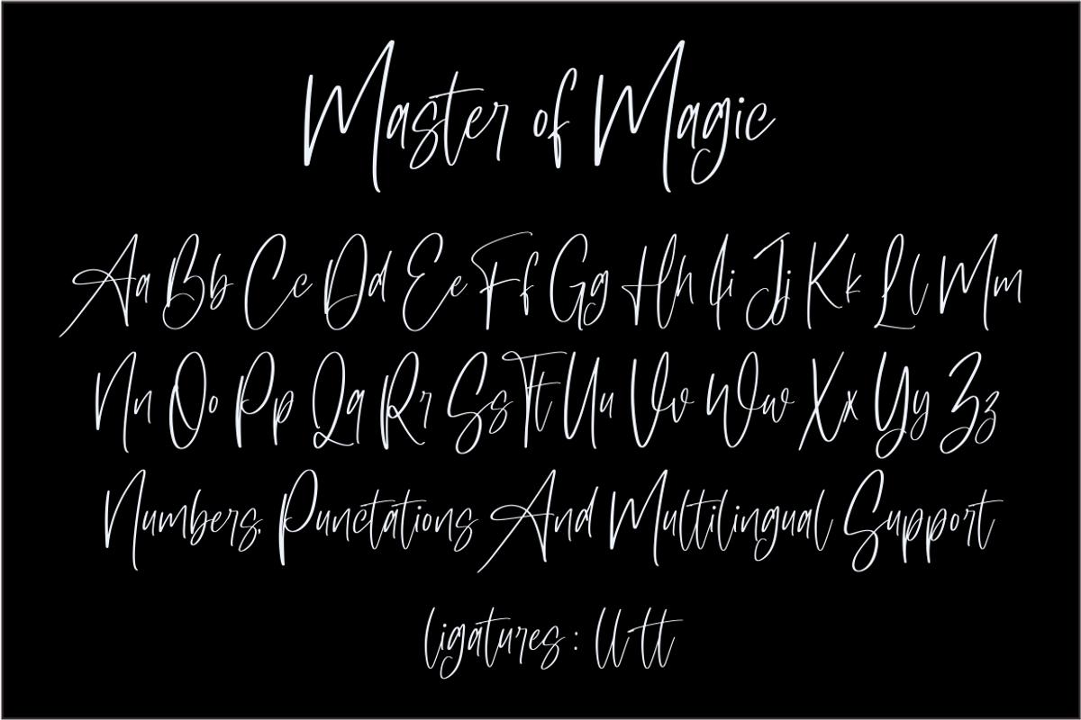 Master of Magic, a Script Font by NJ Studio (Photo 9 of 10)