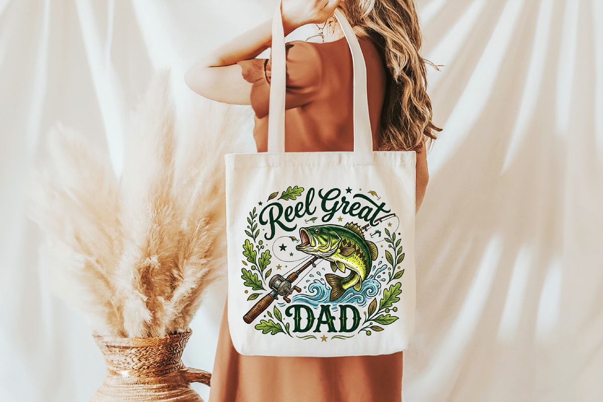 Retro Reel Great Dad Png Fishing Dad, a Seasonal Illustration by designcity5 (Photo 3 of 4)