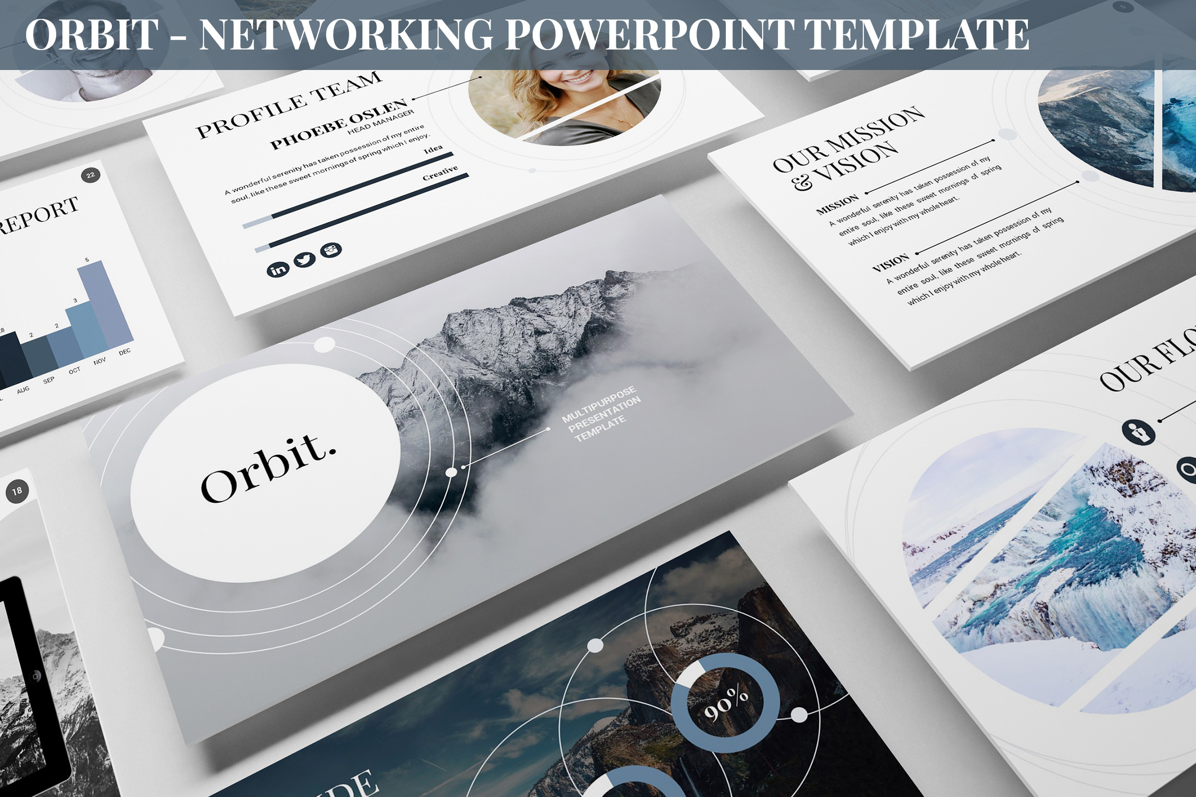 Orbit - Networking Powerpoint, a Presentation Template by SlideFactory