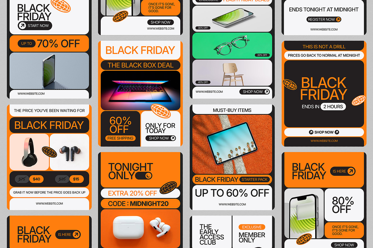 Black Friday Instagram Canva, a Social Media Template by Supanium Studio (Photo 4 of 5)