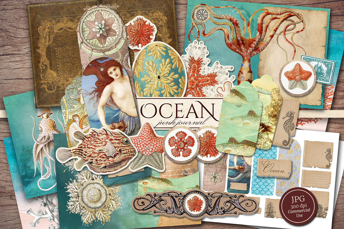 Ocean Scrapbooking Kit, an Illustration by Secret Helper (Photo 1 of 9)