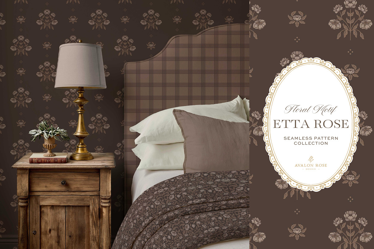 Vintage Brown Floral Print Patterns, a Pattern Graphic by Eclectic Anthology (Photo 13 of 14)
