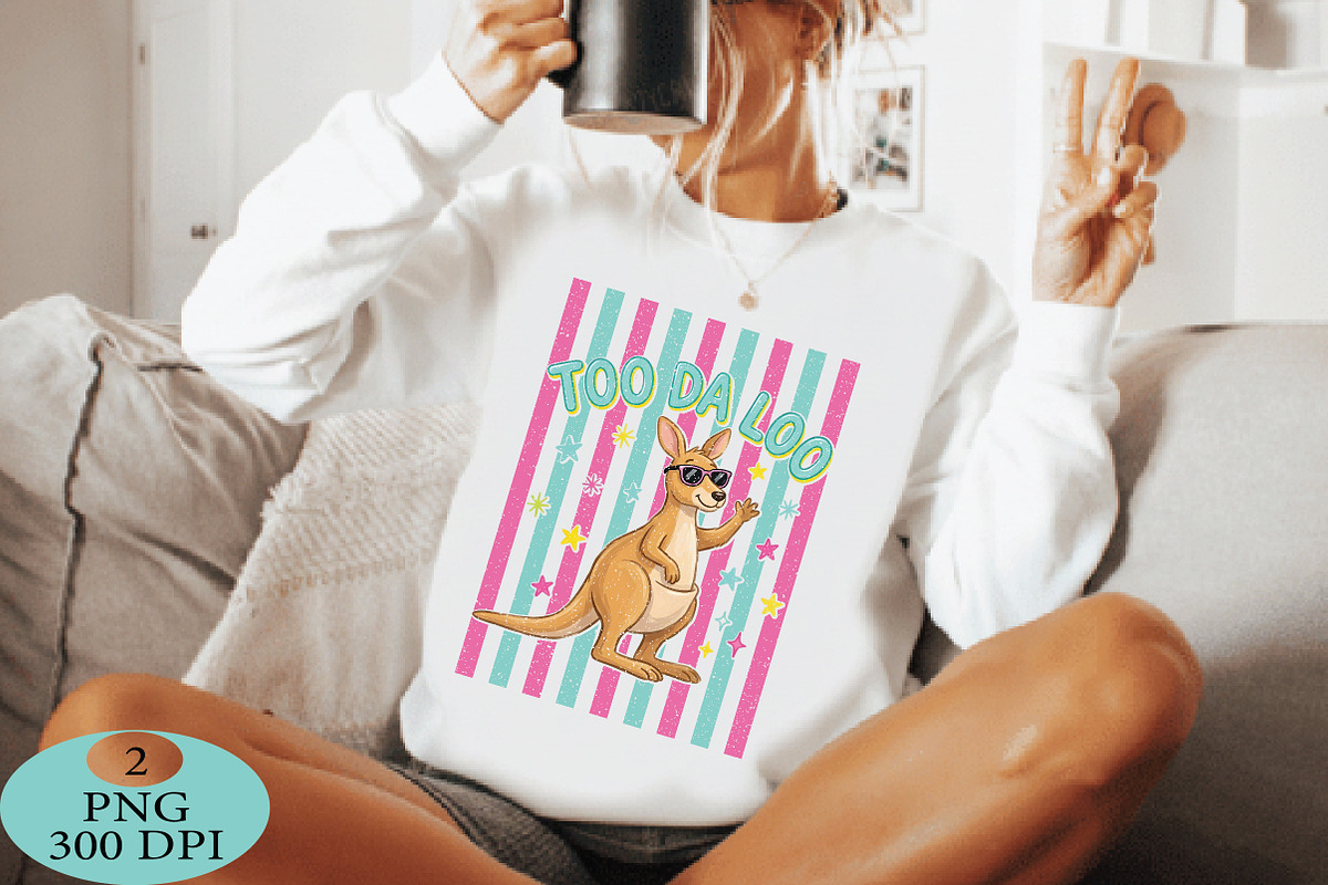 Toddle Loo Kangaroo Funny Preppy PNG, an Illustration by Daily.Designs (Photo 5 of 5)