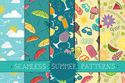 Seamless Summer Patterns Vector, a Pattern Graphic by wowpatterns (Thumbnail 1 of 5)