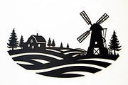 Dutch Windmill Field Set, an Illustration by BIPLOB EXPERT (Thumbnail 4 of 10)