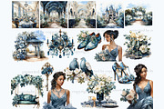 Blue Wedding PNG | Bride Clipart, a Person Illustration by GlamArtZhanna (Thumbnail 3 of 5)